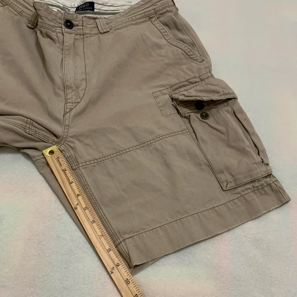 Polo Ralph Lauren Cargo Shorts Men's 38 Khaki Classic Rugged Cotton 10